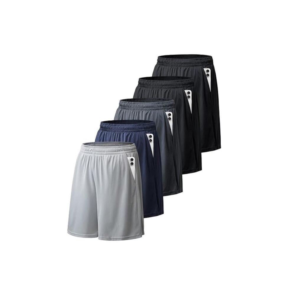 Athletic Shorts for Men with Pockets and Elastic Waistband Quick Dry Active wear