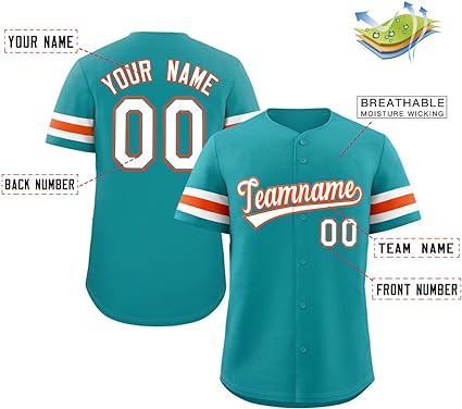 Baseball Jerseys full button Red white 64
